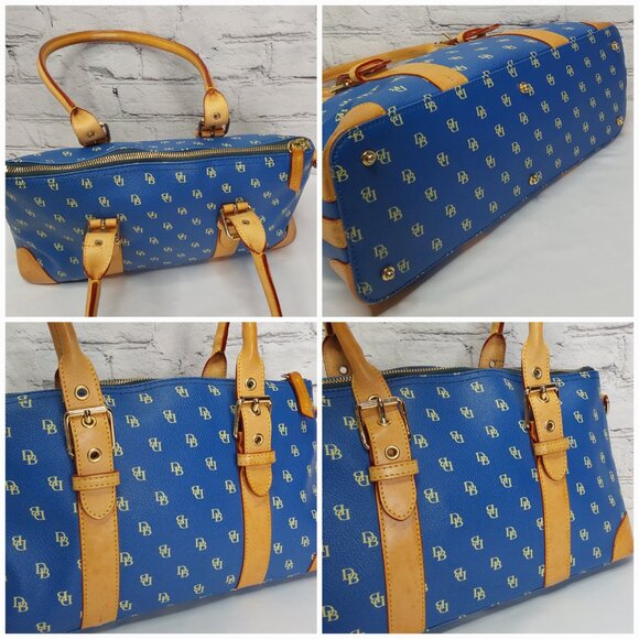 DOONEY & BOURKE SIGNATURE BLUE DOMED SATCHEL/CROSSBODY BAG 5-PIECE COMPLETE SET - Picture 5 of 14